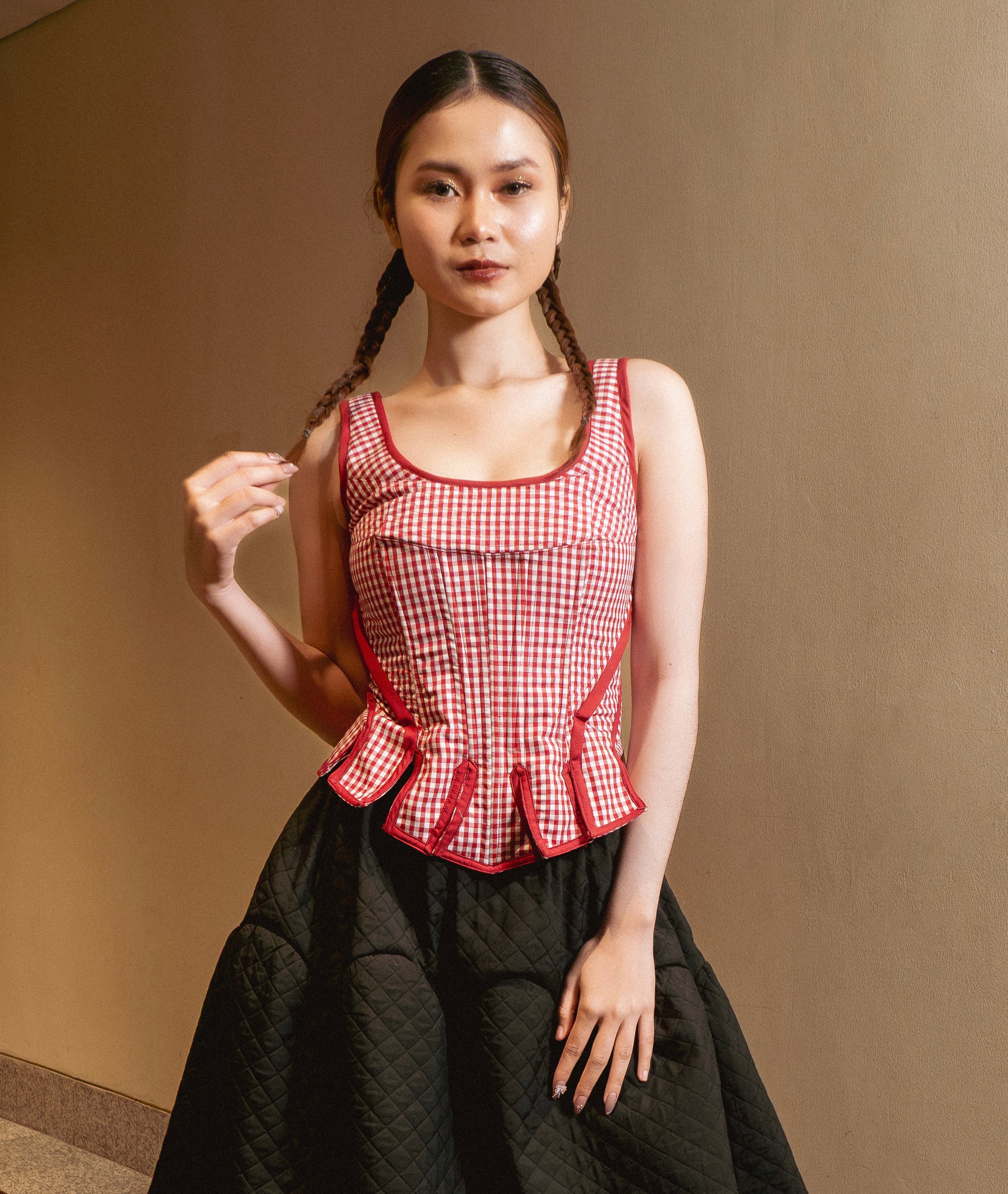 Hikaru Stays Red Gingham - Alexalexa