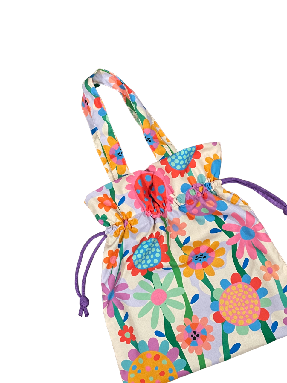 ​Drawstring Tote Bag Sunflower - Smitten By Pattern