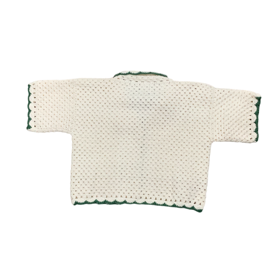 ​Zoe Crochet Cropped Shirt Green - LIT