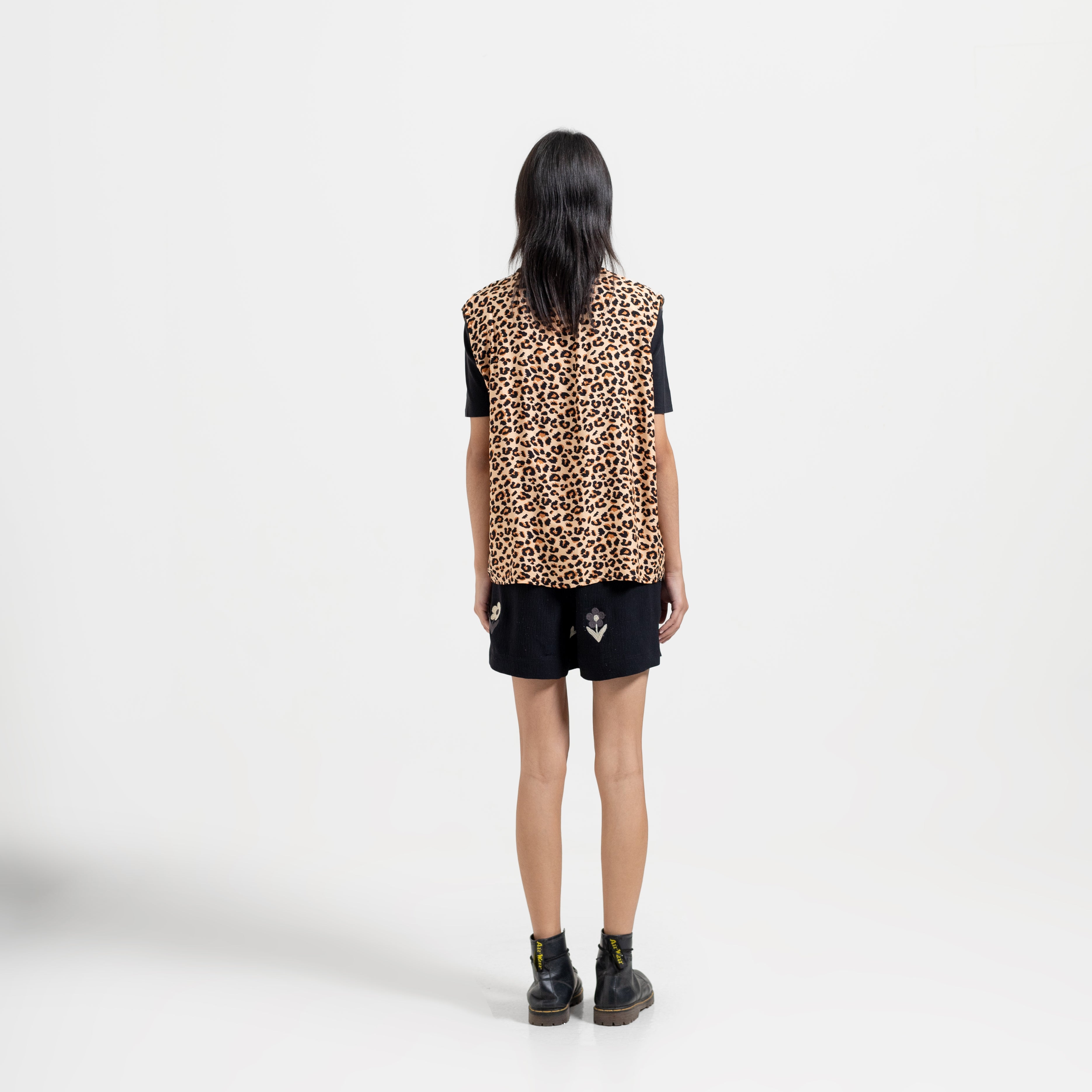 Leopard Vest Cream - Saya Saya