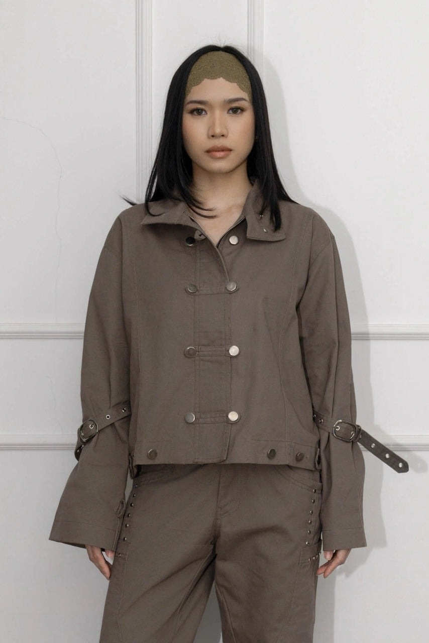 Modern Napoleon Jacket Khaki - Catha