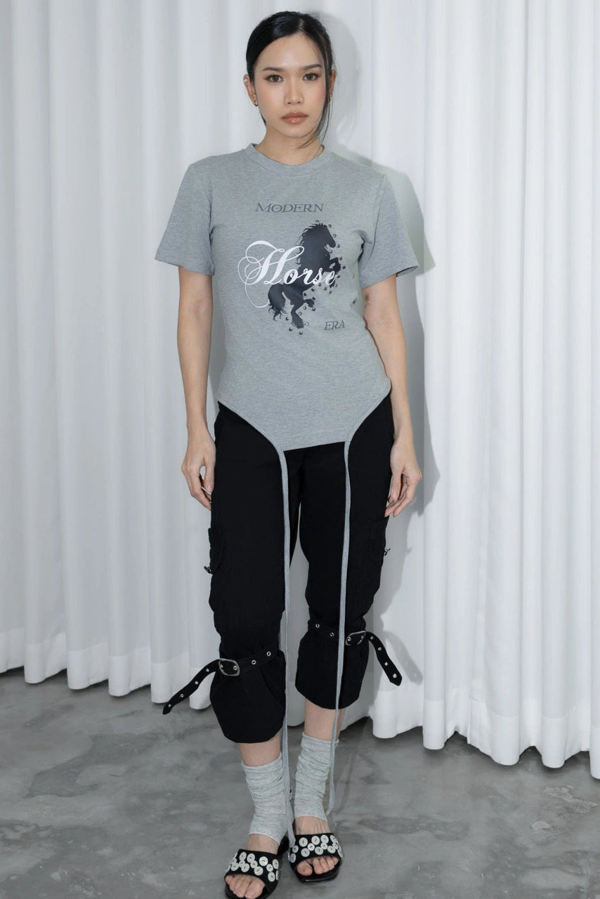 Strap Capri Pants Black - Catha