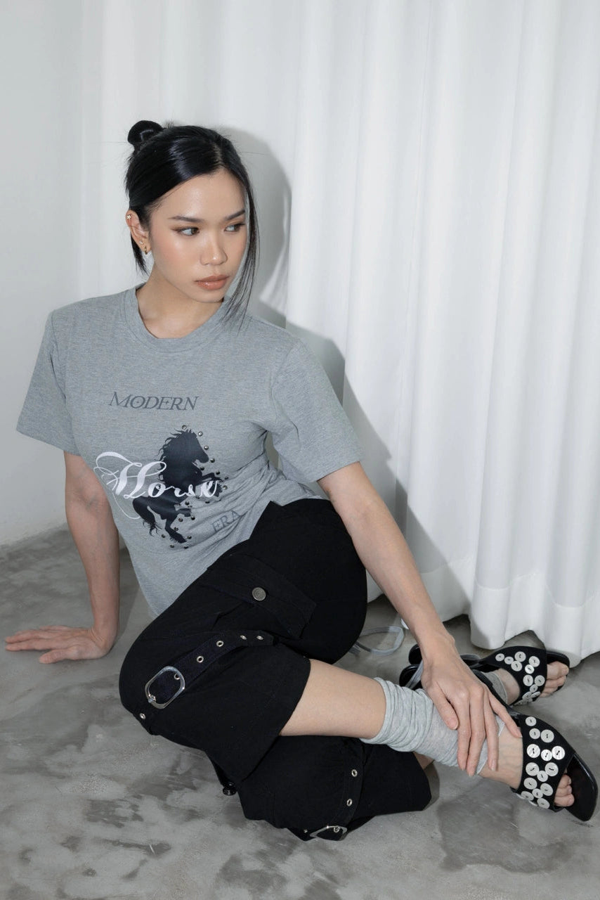 Strap Capri Pants Black - Catha