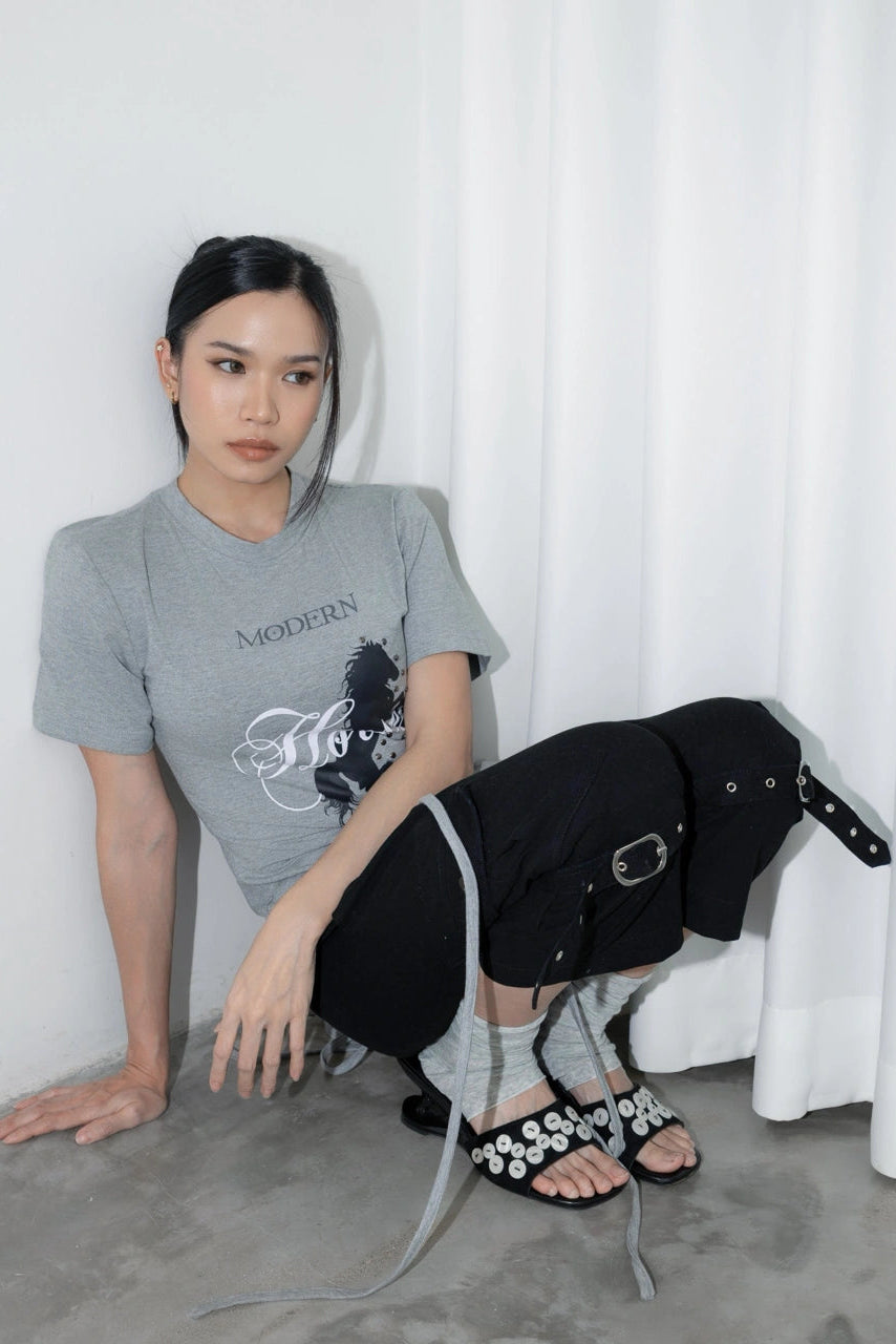 Strap Capri Pants Black - Catha