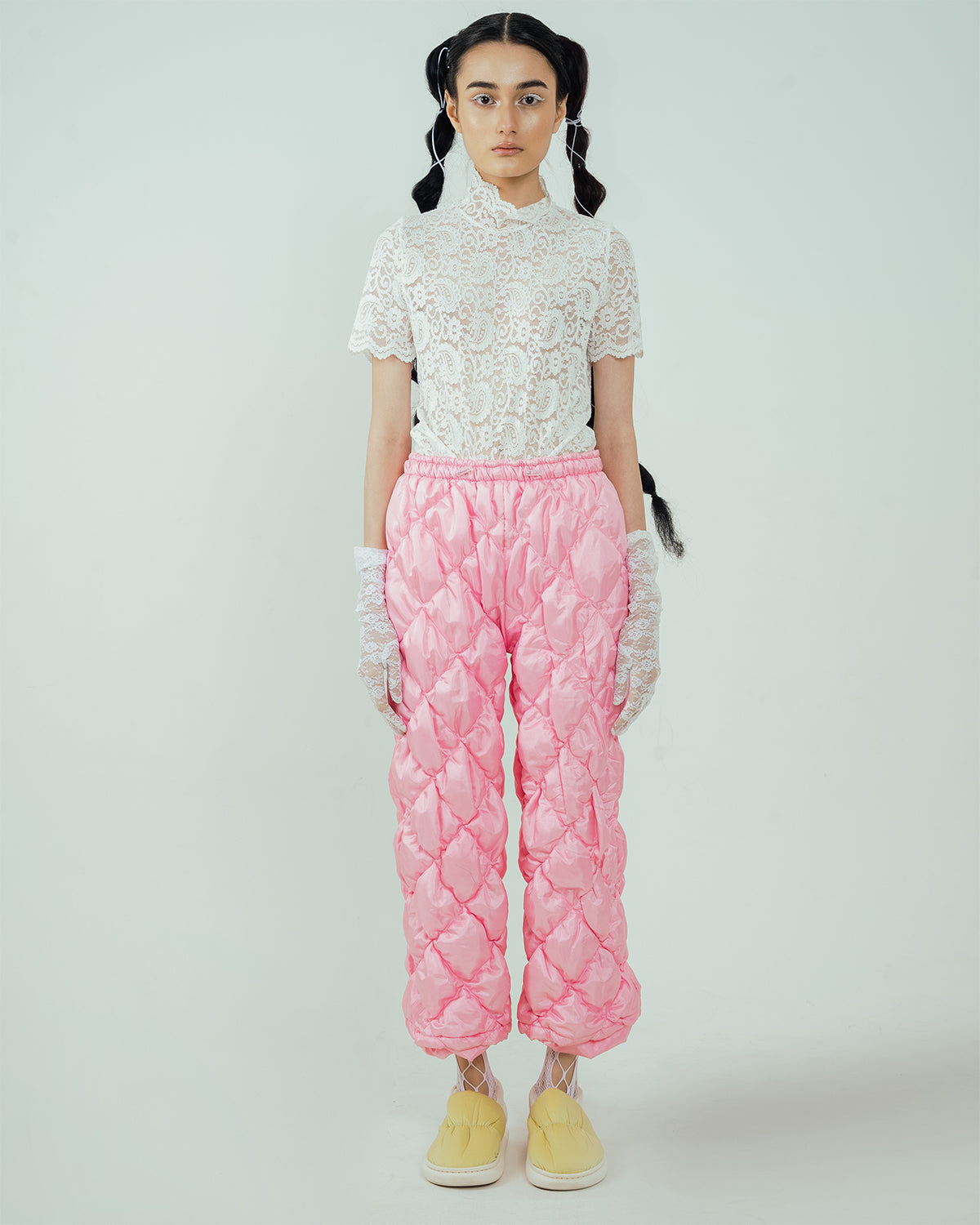 ​Quilted Pants Pink - High On Life