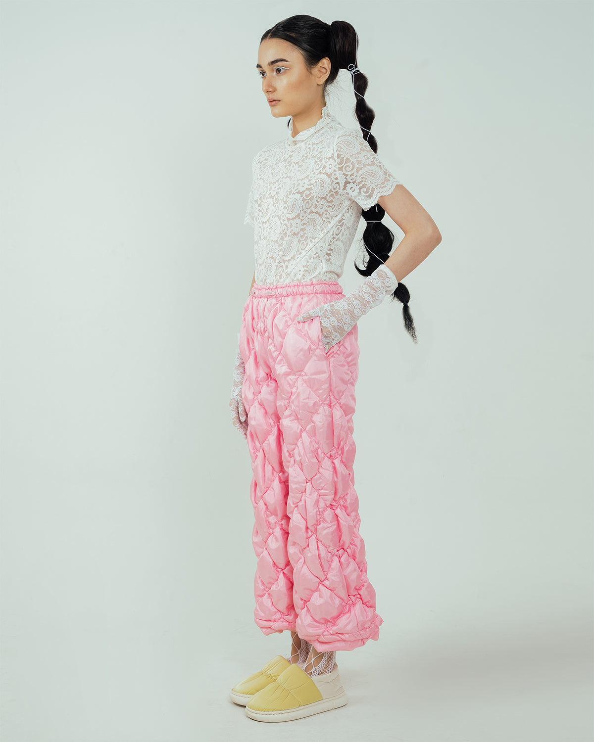 ​Quilted Pants Pink - High On Life