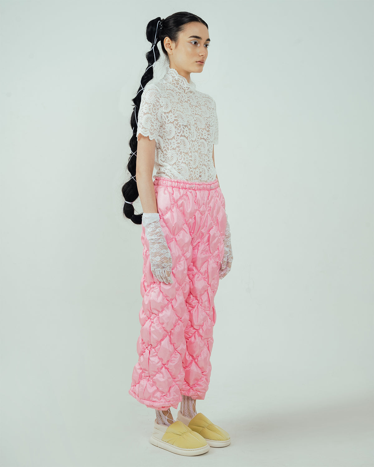 ​Quilted Pants Pink - High On Life