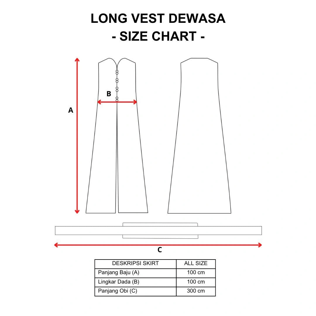 Kembali Vest Lace + Obi Belt - Damakara