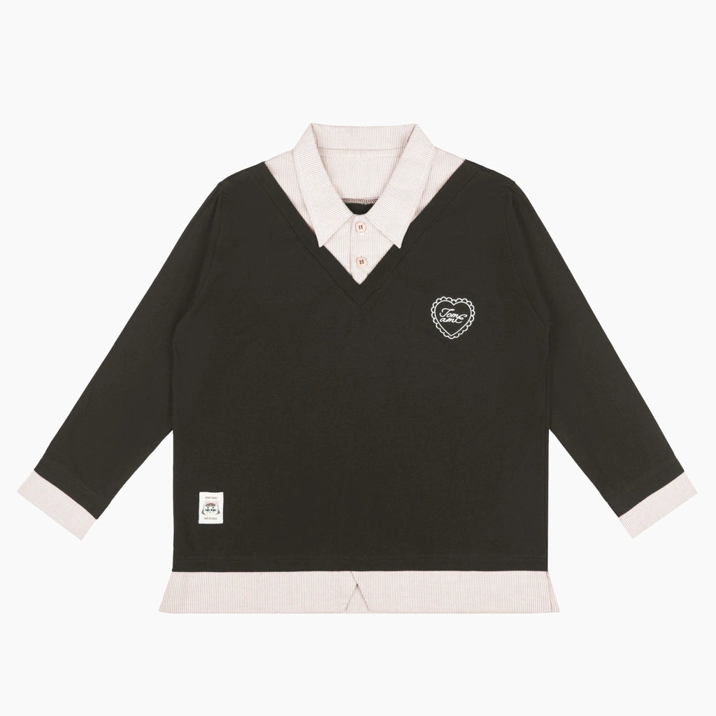 Keshi Layered Shirt Brown - Tome Ame