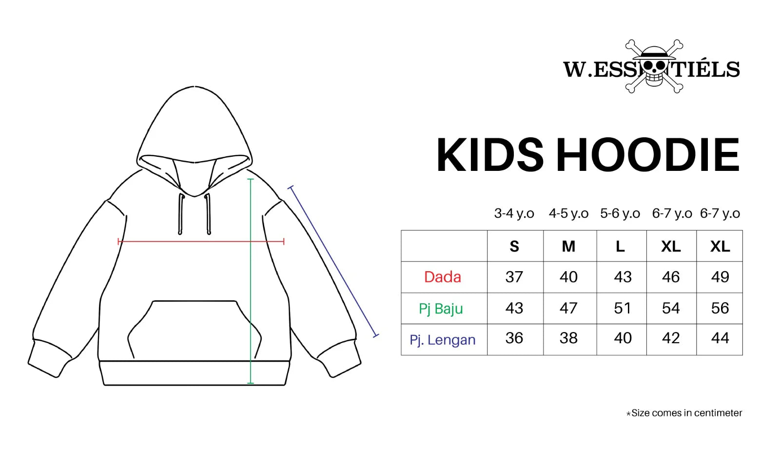 W.ESS x One Piece Kids Chopper "Chopperemon" Oversize Hoodie -  W.Essentiels Primavera