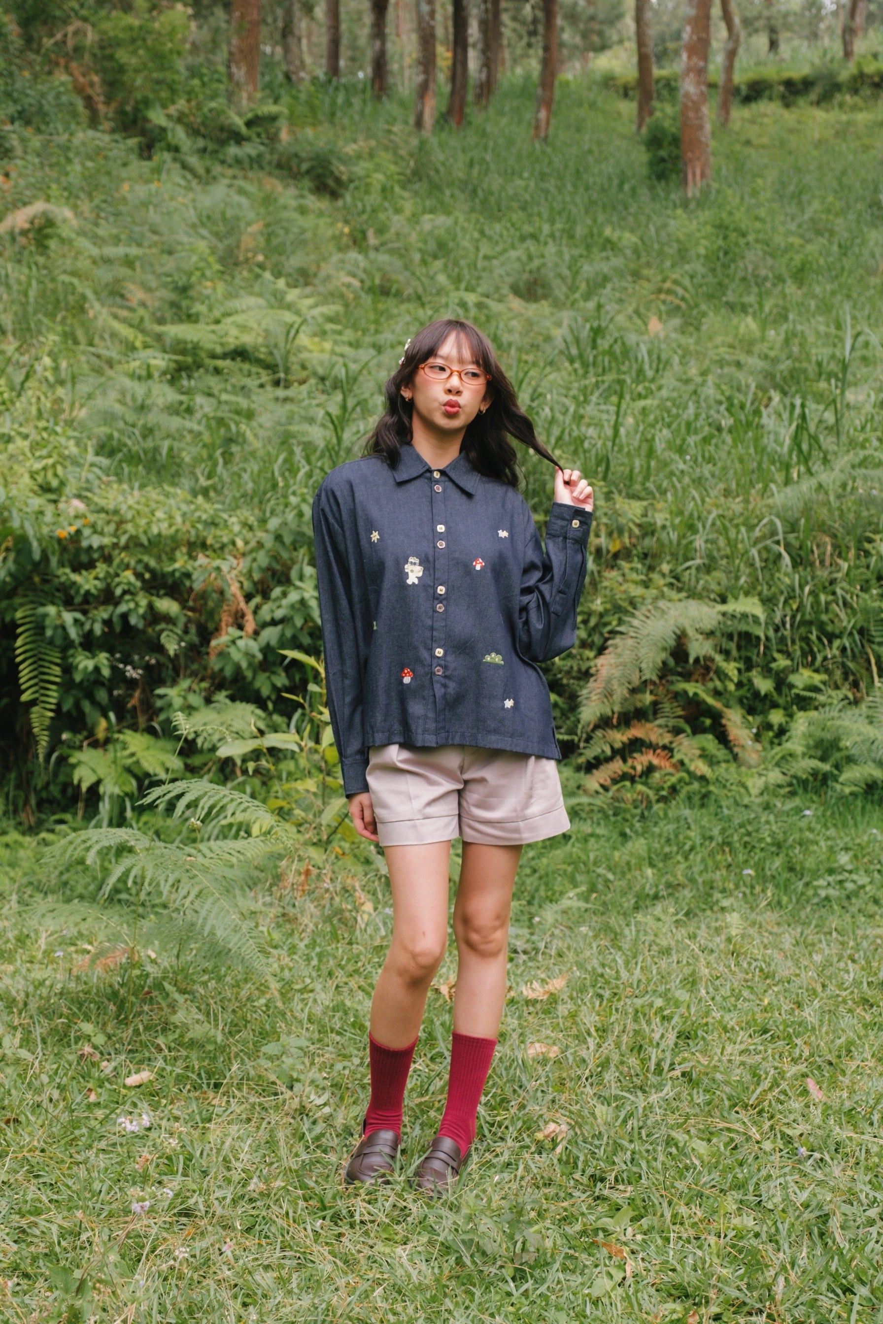 Kinoko Denim Shirt - Tome Ame