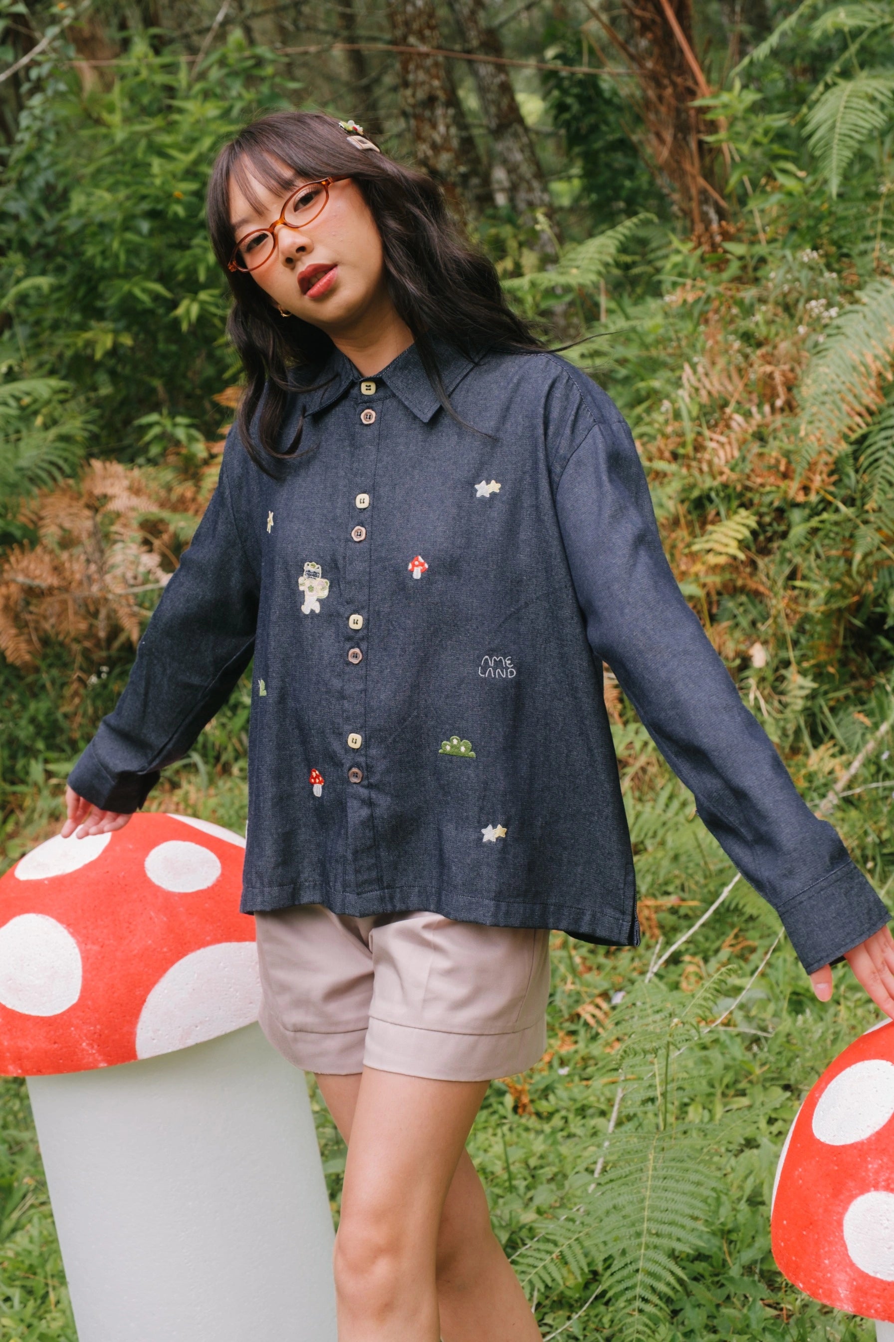 Kinoko Denim Shirt - Tome Ame