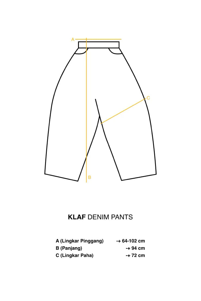 Klaf Barrel Pants Denim - Vidoj