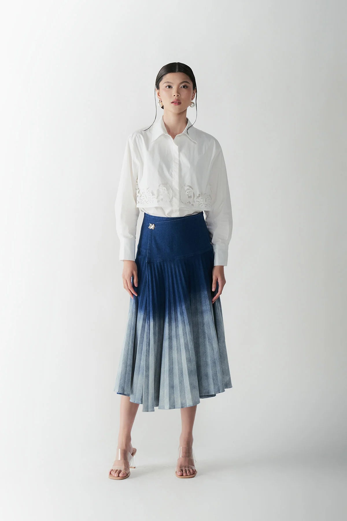Nocturne Skirt Navy - Callie Cotton