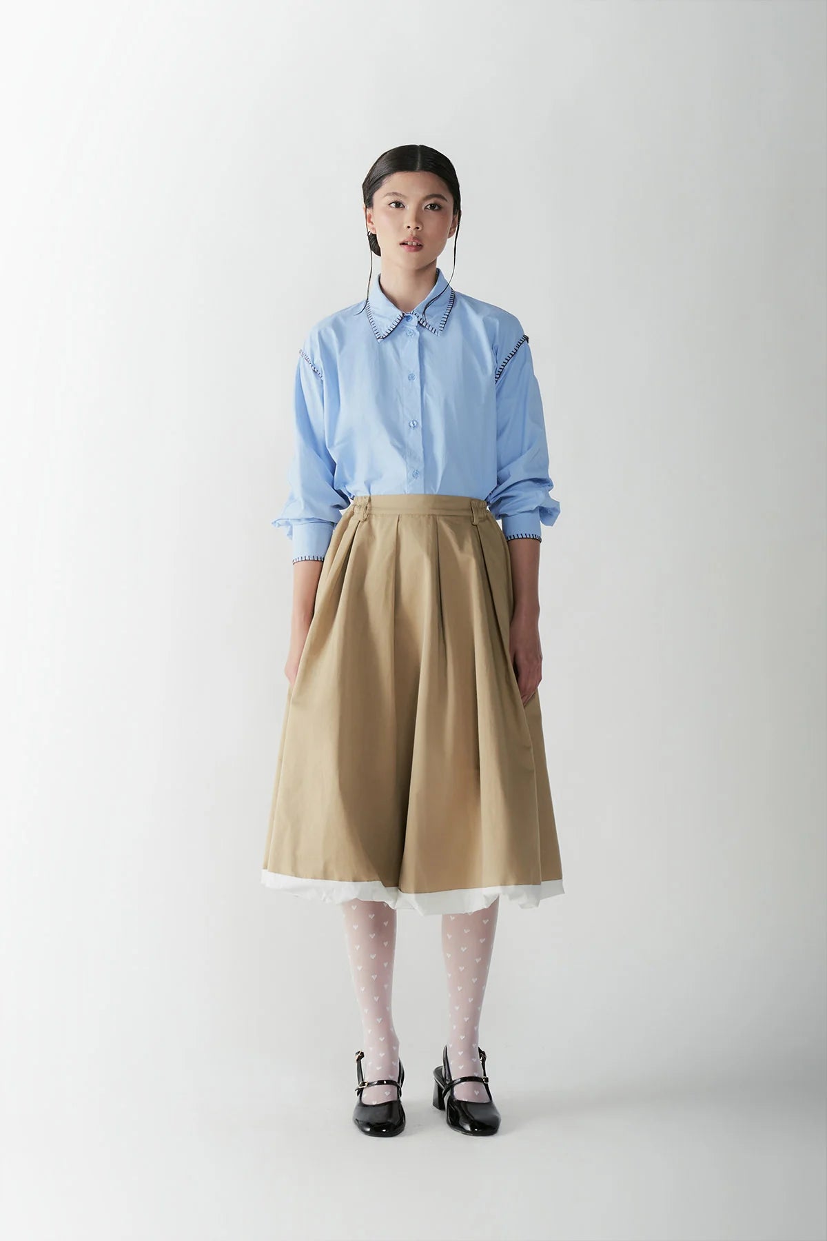 Arietta Skirt Beige - Callie Cotton