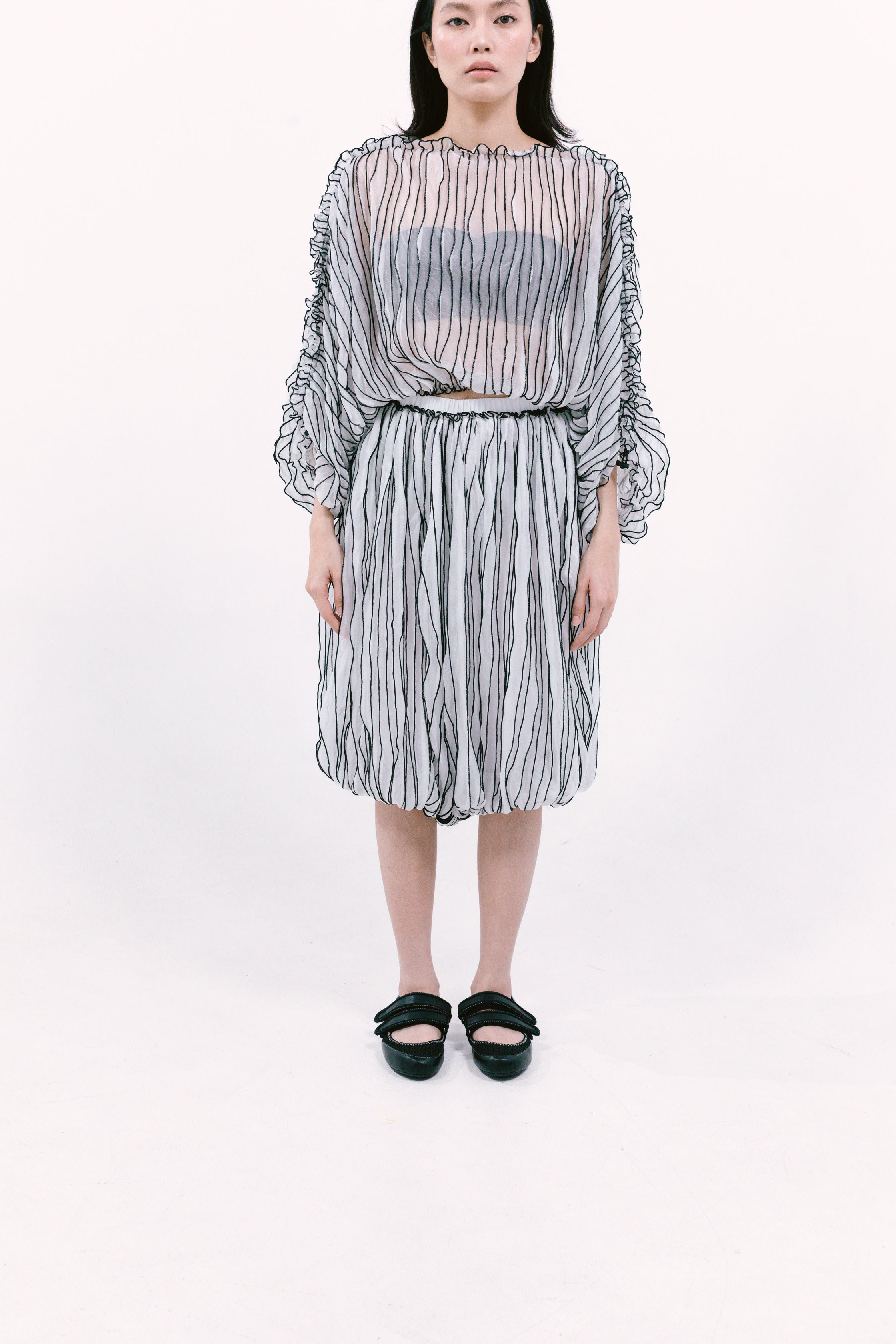 Rou Rou Pants White/Black - La Douche Vita