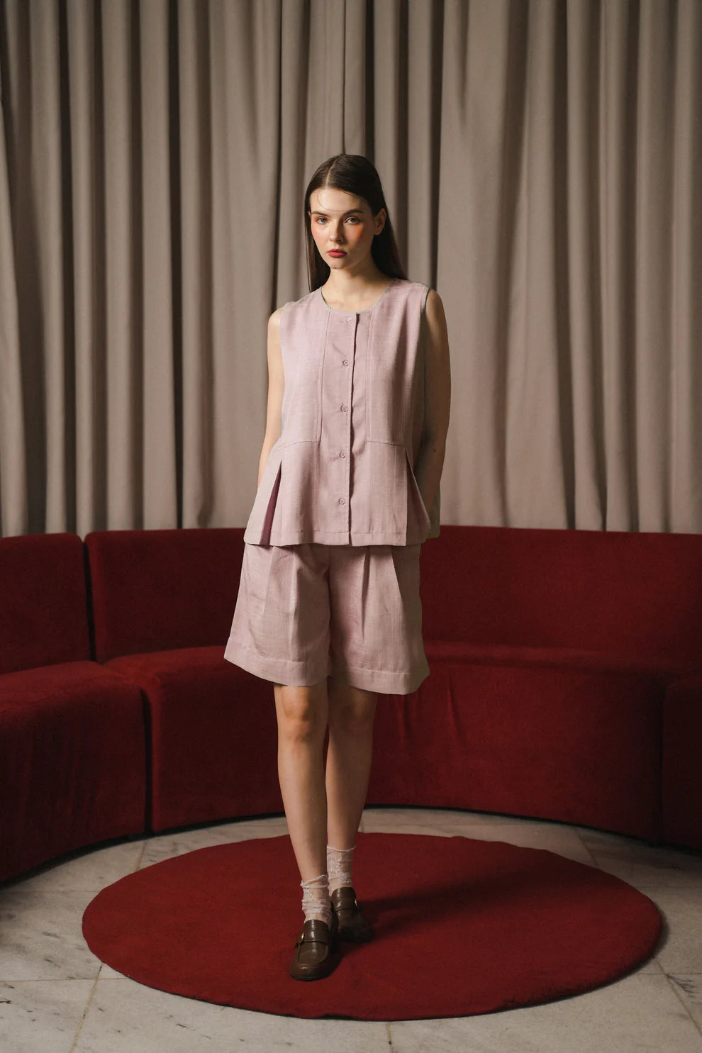 Faye Sleeveless Muted Peony - Maven