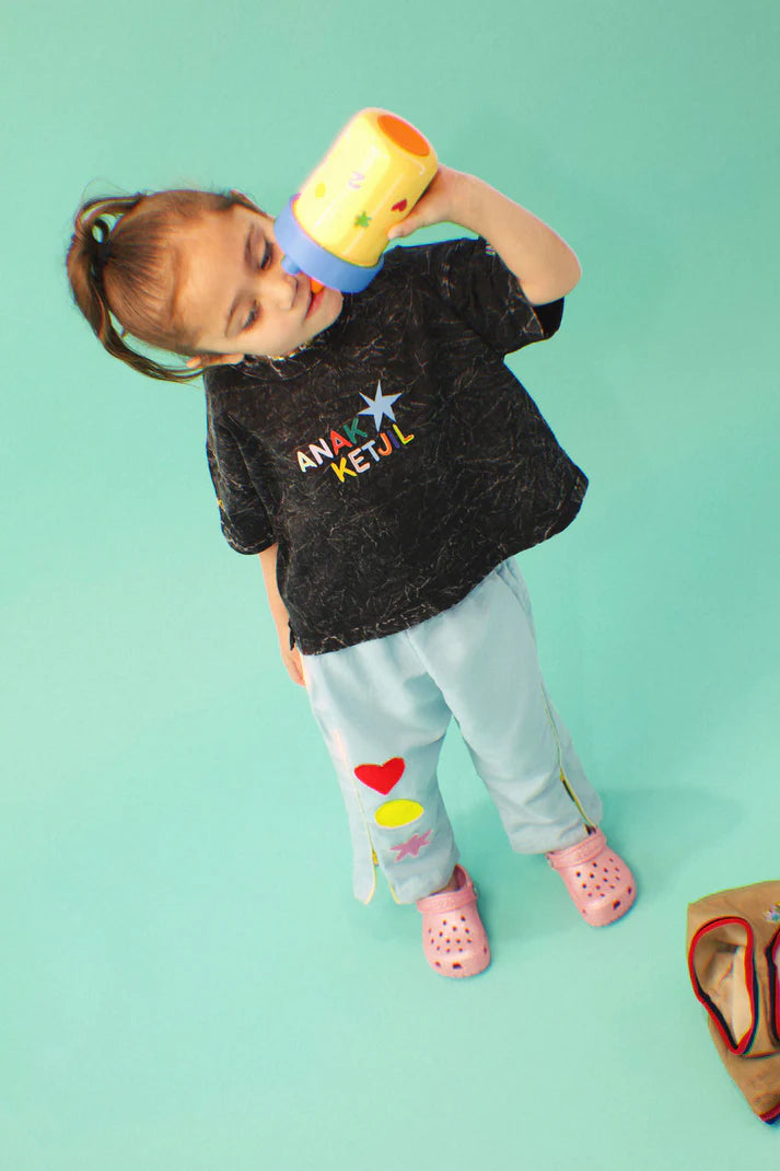 HGL Bambini - Black Washed Vintage Tee - Anak Ketjil