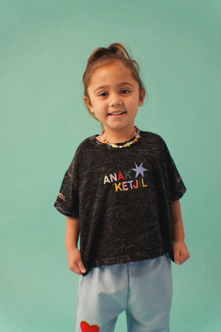 HGL Bambini - Black Washed Vintage Tee - Anak Ketjil