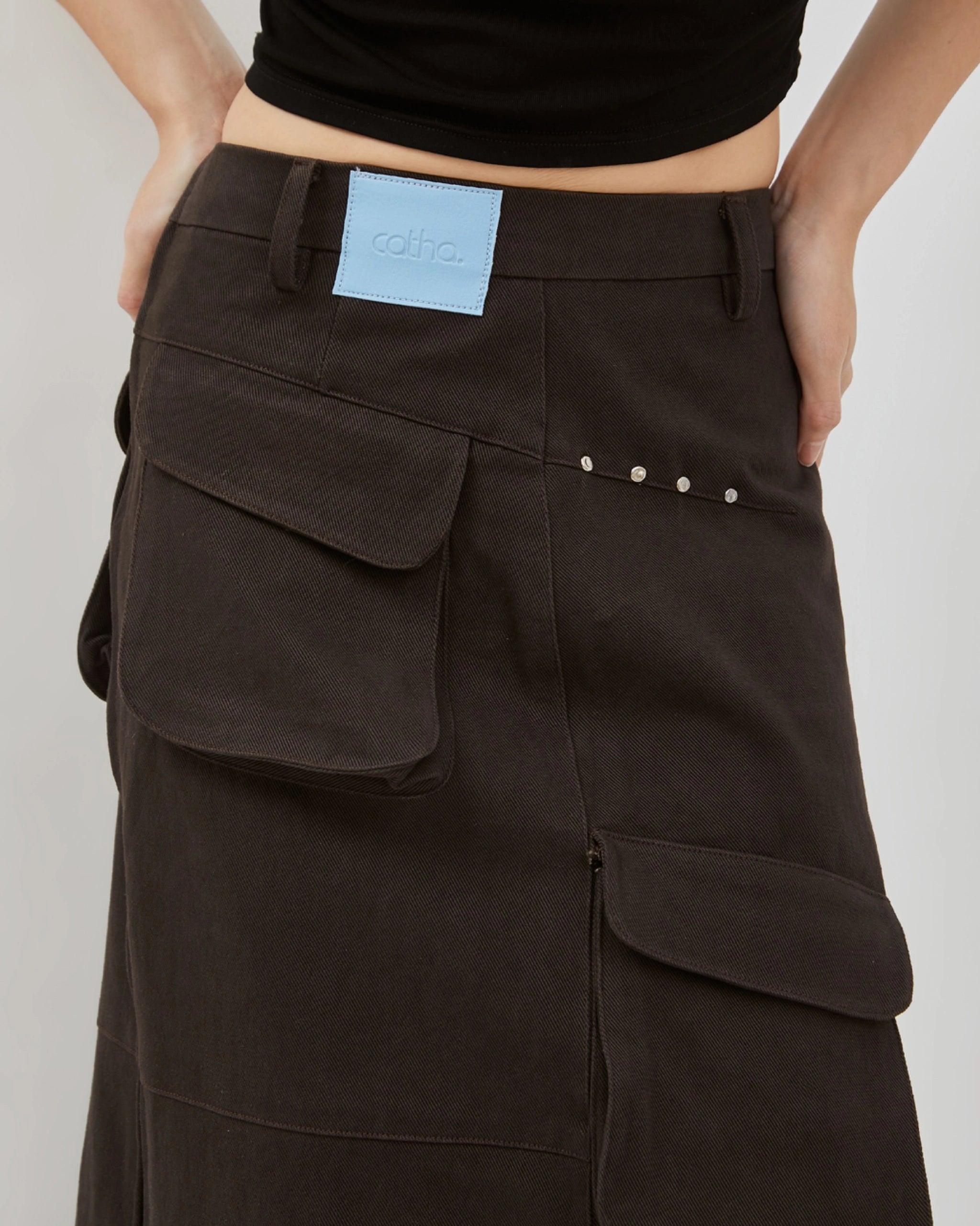 Mova Zip Cargo Long Skirt - Catha