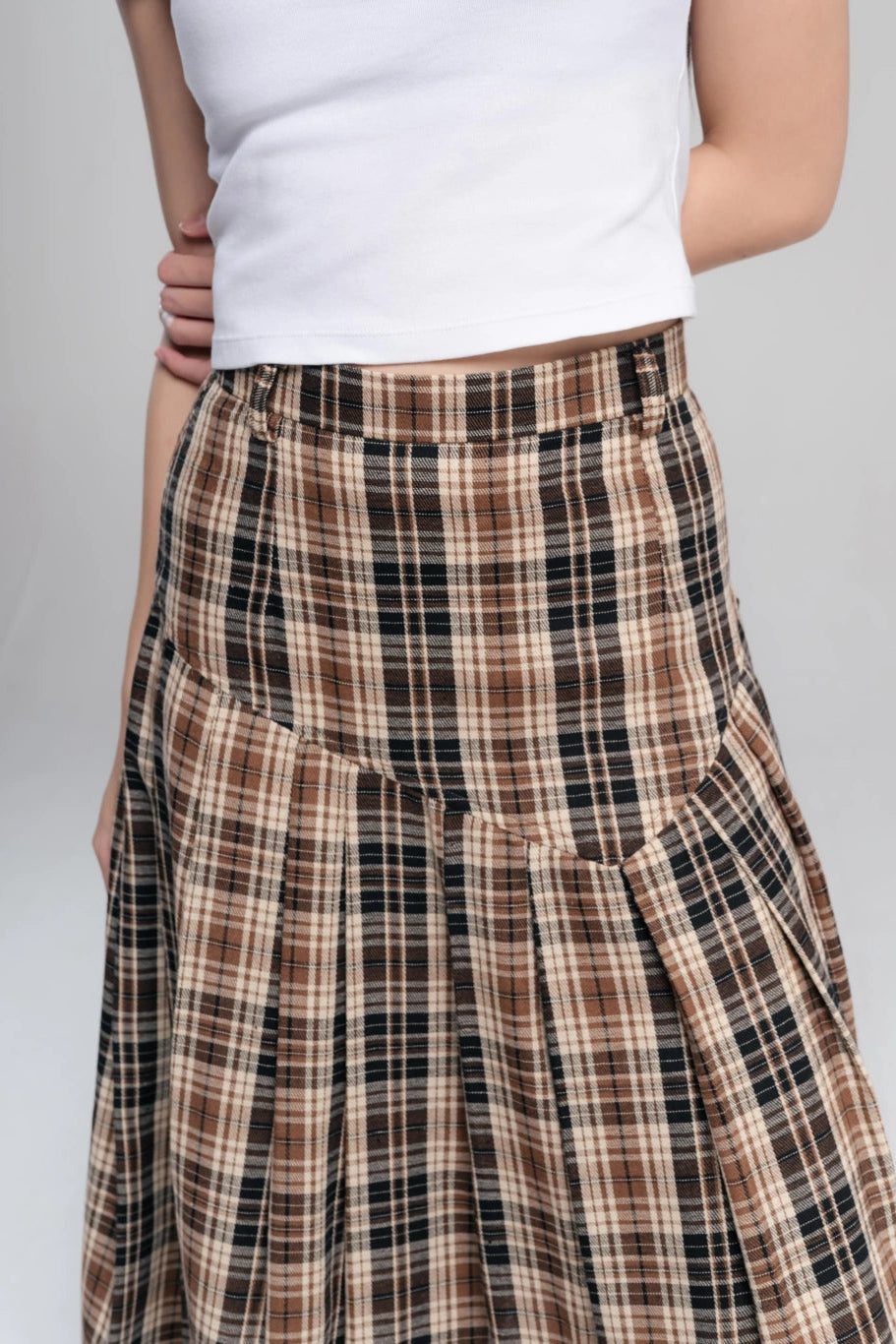 Naka Midi Skirt Brown - Tome Ame