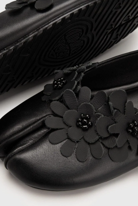 Nitha Mules Genuine Leather Black - Adorable Projects