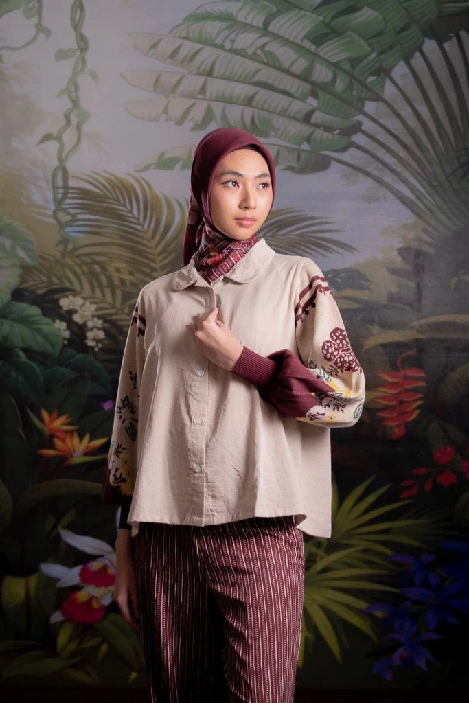 Nonaetal Celosia Whisper Knit Top Longsleeve Ecru - Nona