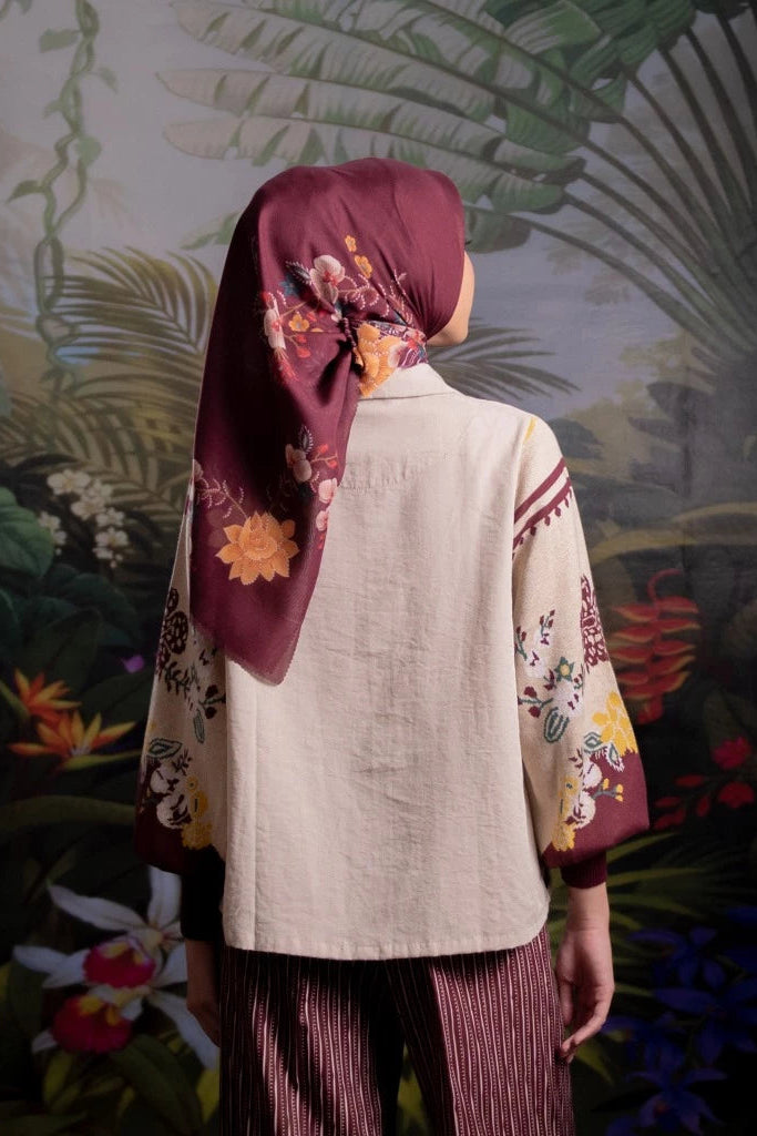 Nonaetal Celosia Whisper Knit Top Longsleeve Ecru - Nona