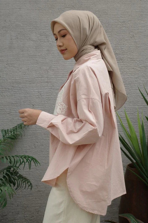Nonaetal Cyrus Arwana Shirt Longsleeve Soft Pink - Nona