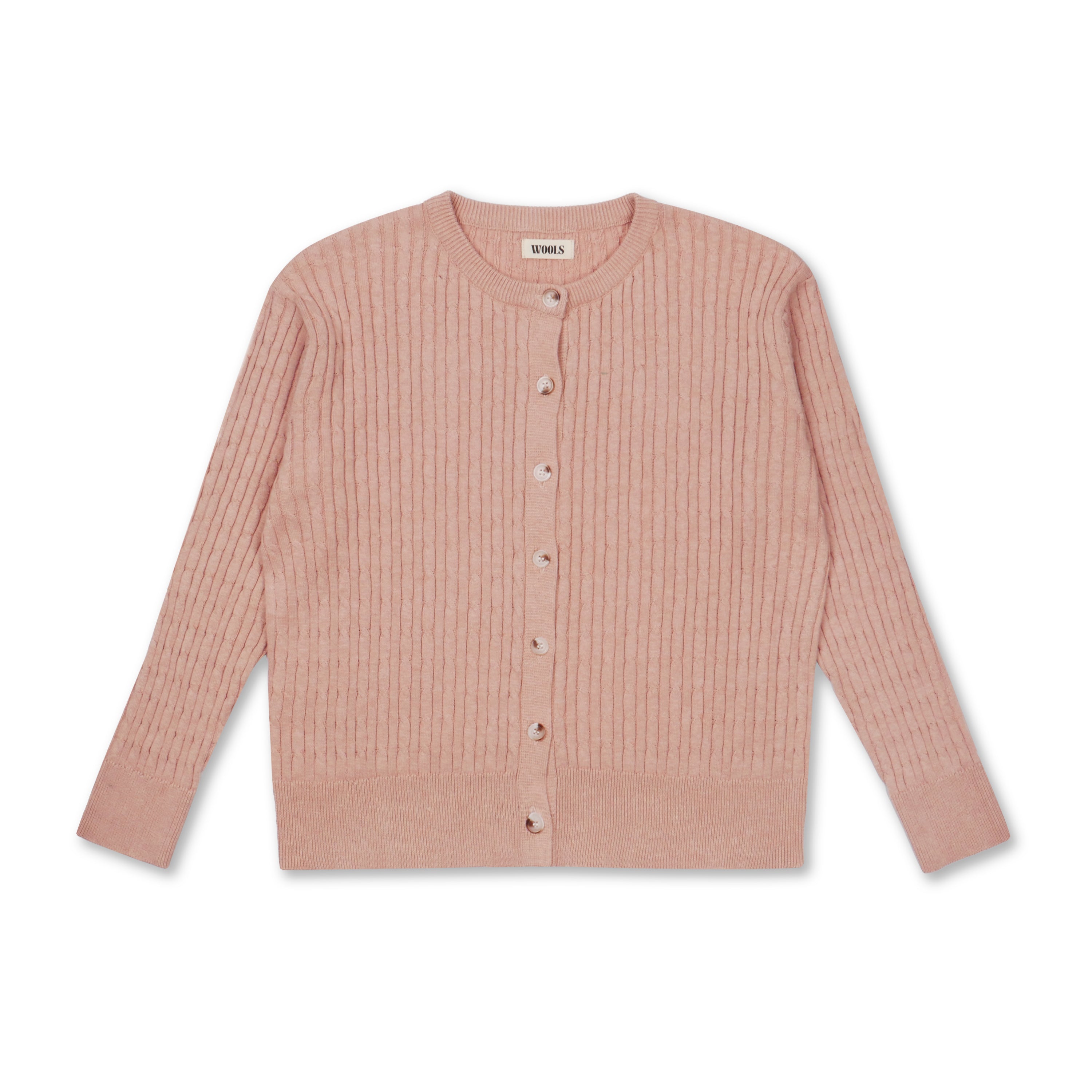 Cable Knit Cardigan Bisque - Wools