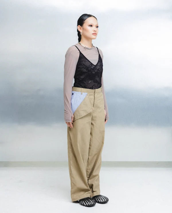 Panel Utility Pants Brown - Wad Studio