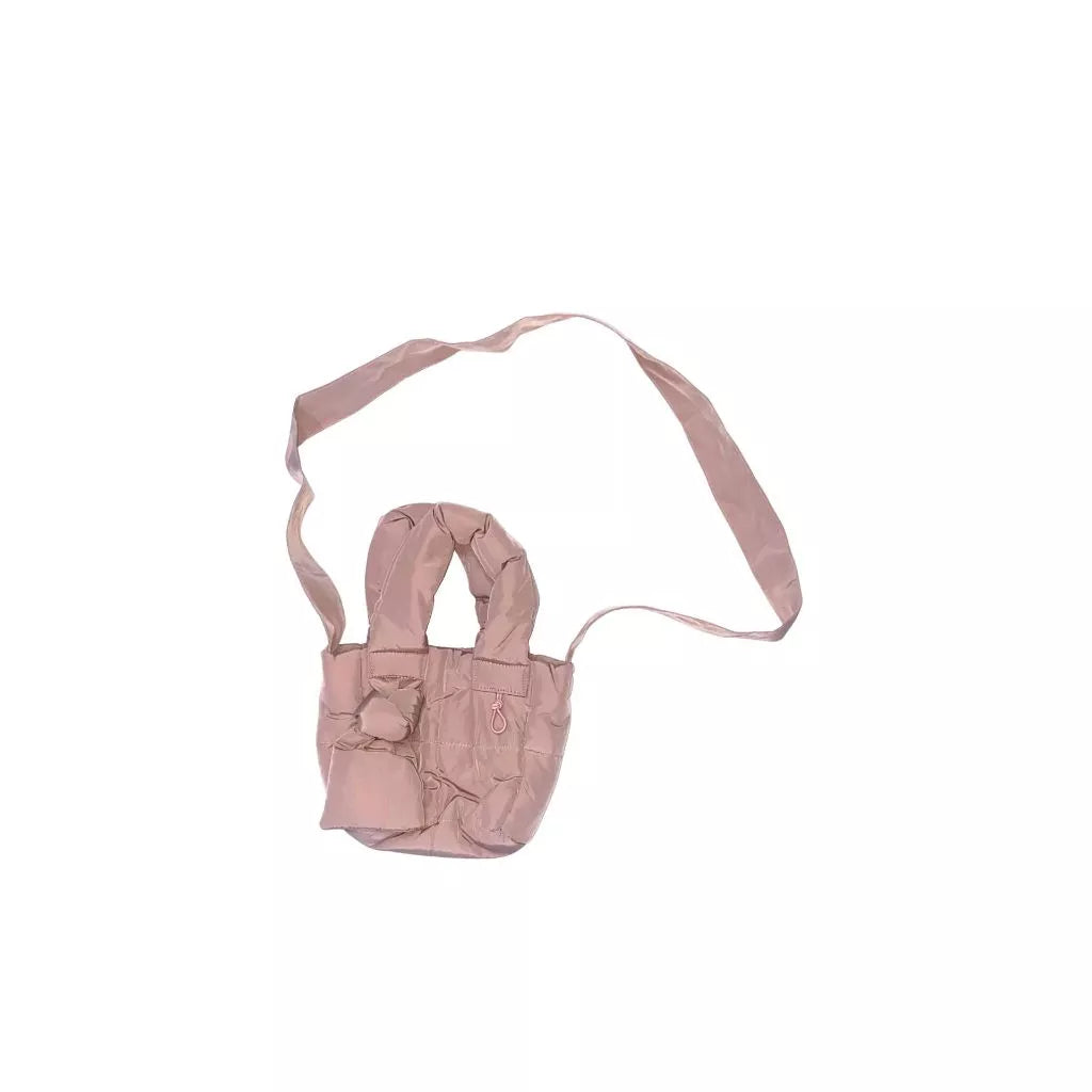 Lilac handbag by Hunting Fields with a strap on a white background