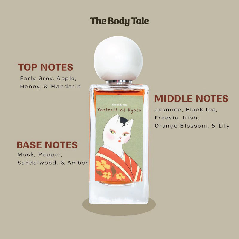 Sip Me Litchi Extrait De Parfum by The Body Tale – feminine perfume with tea, floral, apple, and amber base.