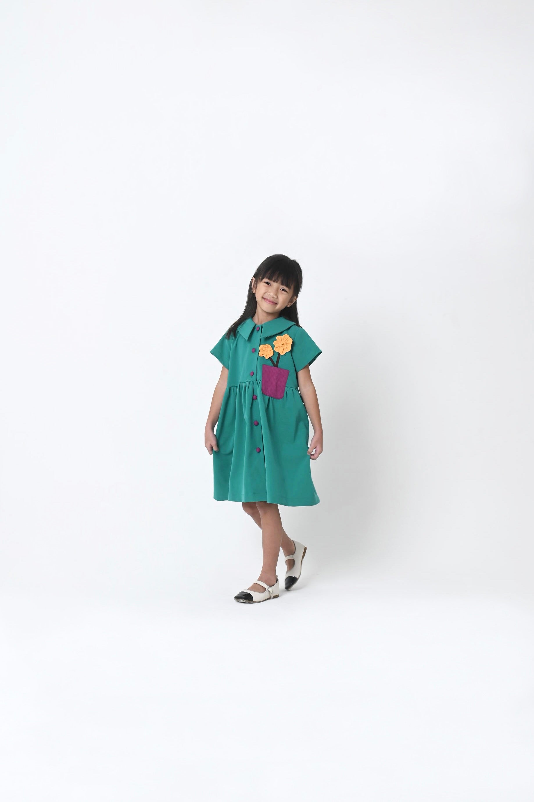 HGL Bambini - Luna Dress Green - Amber Kids