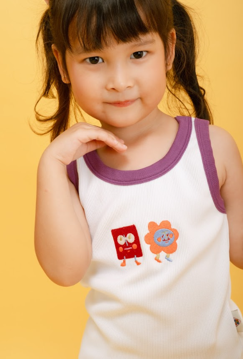 HGL Bambini - Vanilla White Rib Tank