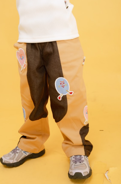 HGL Bambini - Two Toned Straight Leg Pants Camel - Anak Ketjil