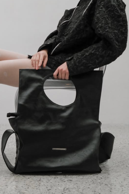 Marlon Leather Bag Black (15) - Nylony