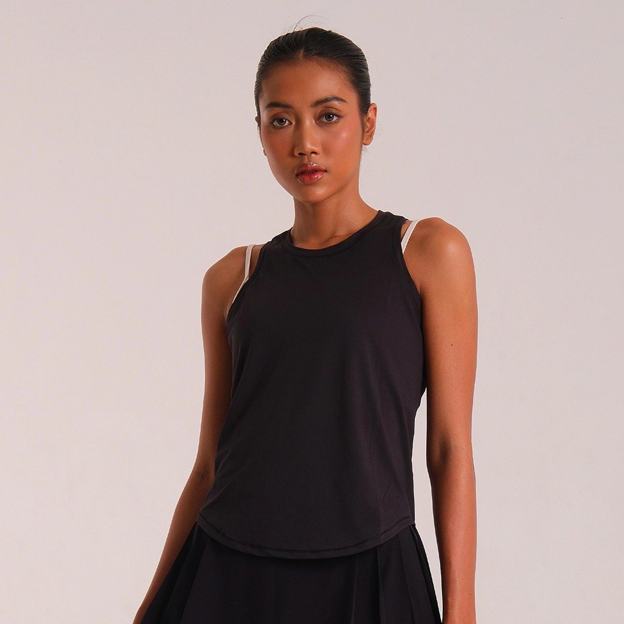 Sleeveless Side Tie Black - Heiji Active