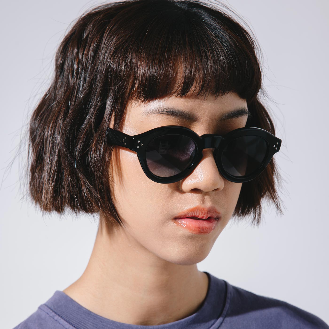 Acetate Sylphic Balck Pearl Lens - Cool Uncle