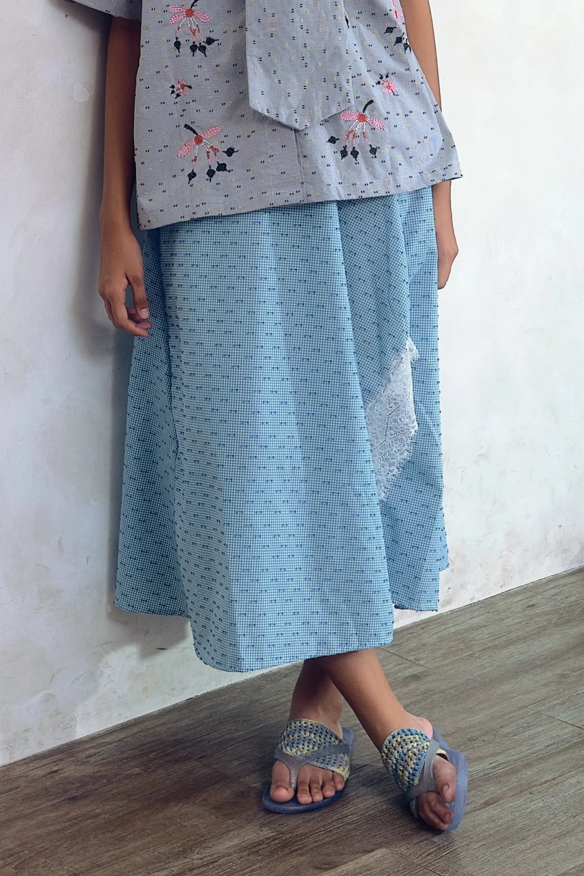 Firenza Midi Skirt Blue - Toko Didiyo