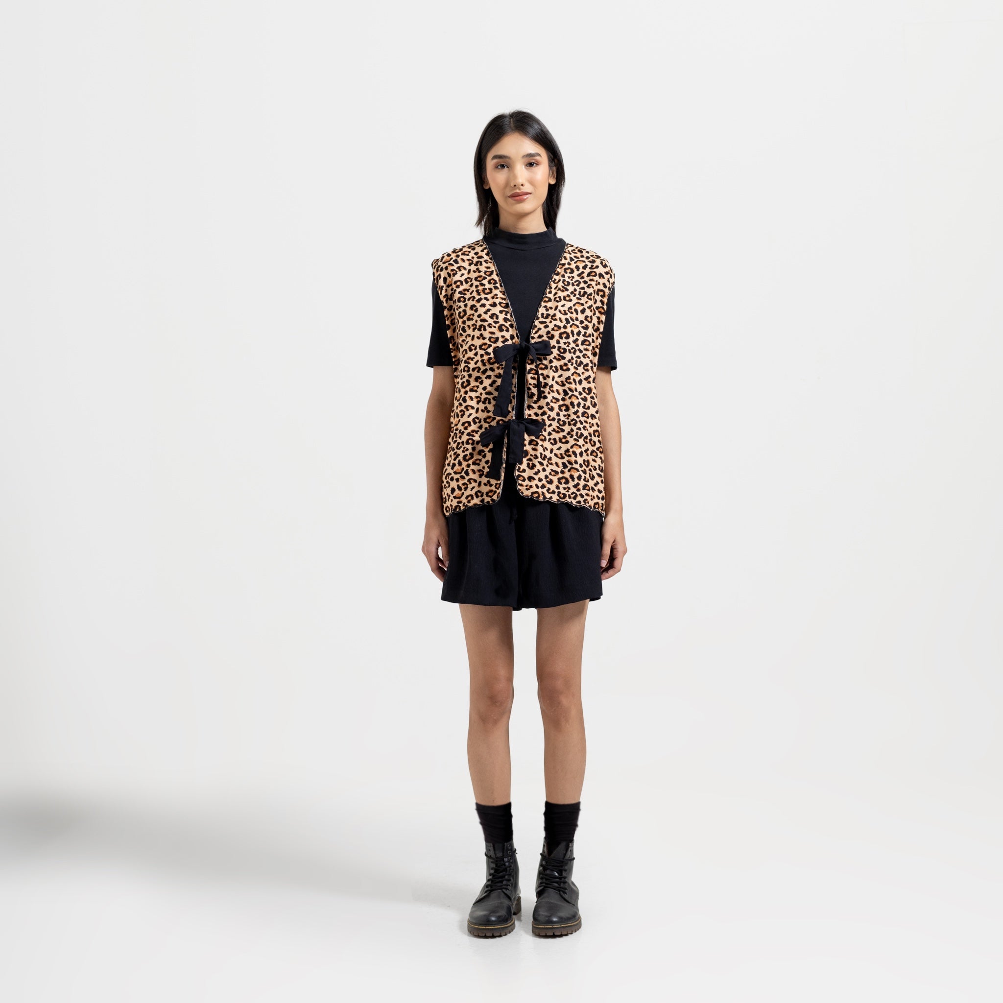 Leopard Vest Cream - Saya Saya