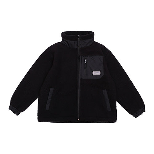 HGL Bambini - Kinokuma Uru Sherpa Jacket Black - Kinokuma KIds