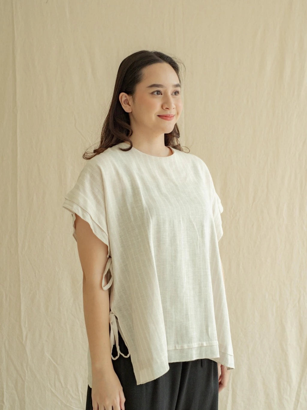 Vest Samara - Sakur Krem - Labuan Linen Wear