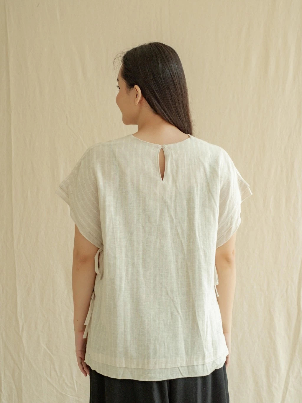 Vest Samara - Sakur Krem - Labuan Linen Wear