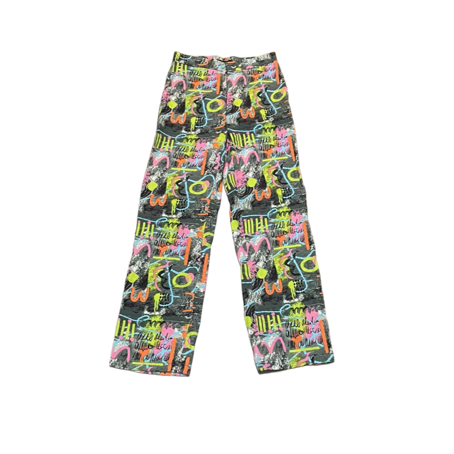 ​Calla x Sigiwimala Neon Black Straight Pants