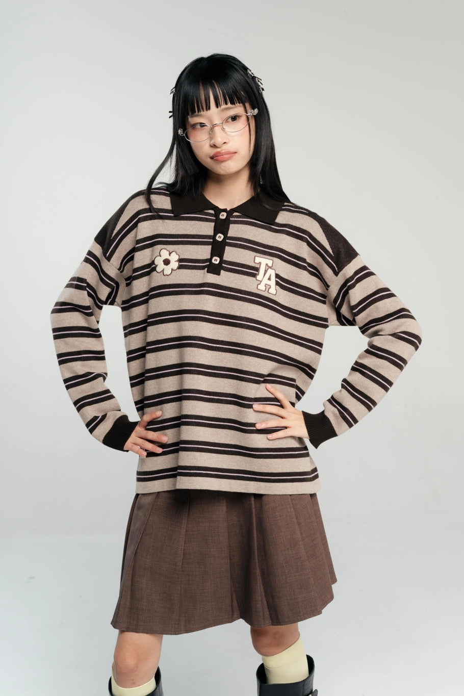 Yushi T Shirt Brown - Tome Ame