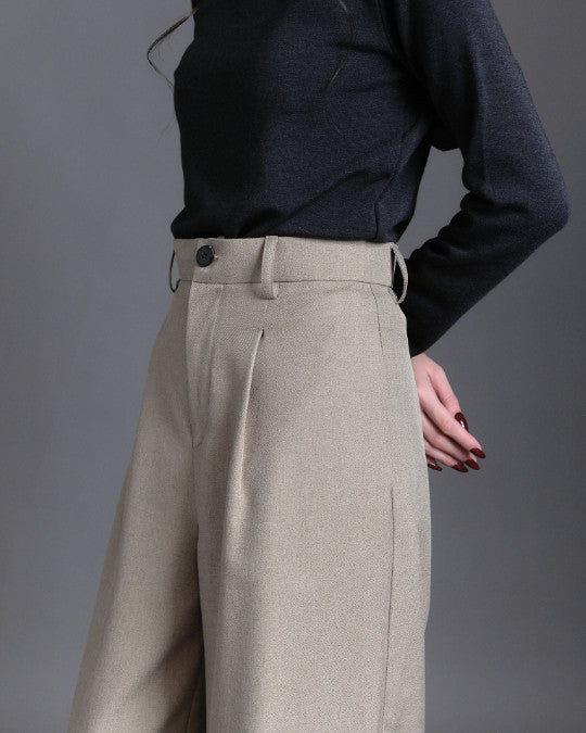 Etoupe Trousers Beige - LR Studio