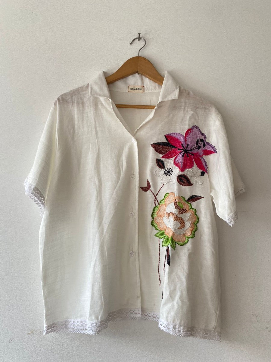 Rowyn White Embroidery Shirt - Toko Didiyo