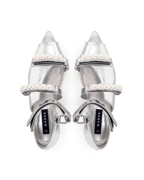 ​Boba Pearl Open Toe Shoe Silver - Mader