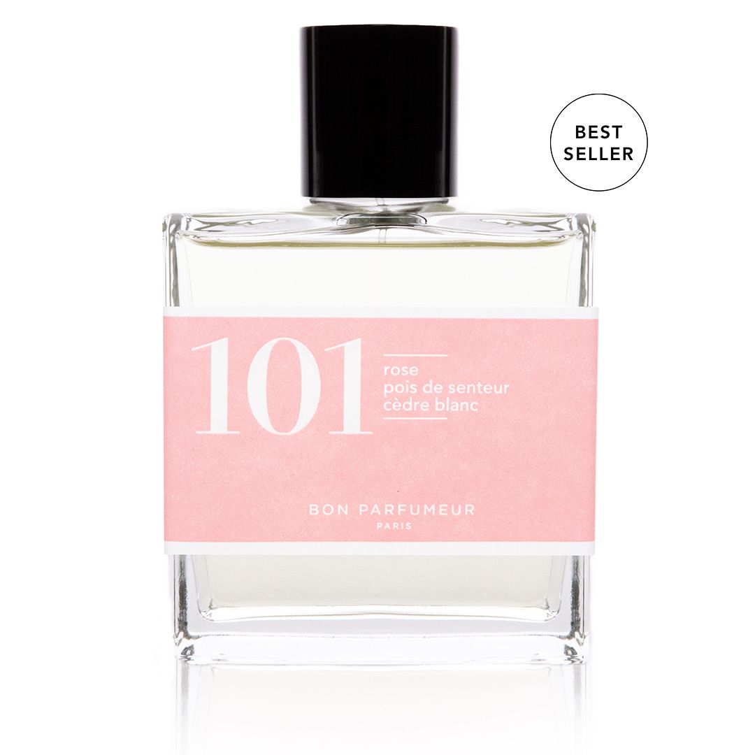 101 Rose, Sweet Pea, White Cedar 100ml - Bon Parfumeur
